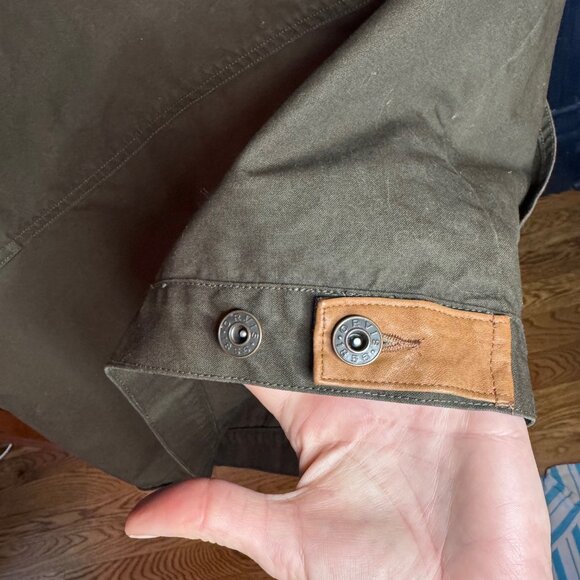 Vintage Orvis Leather Collar Canvas Chore Coat - Picture 6 of 8